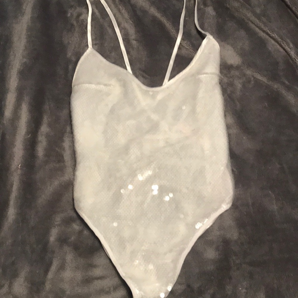 Victoria’s Secret white sequin one piece
